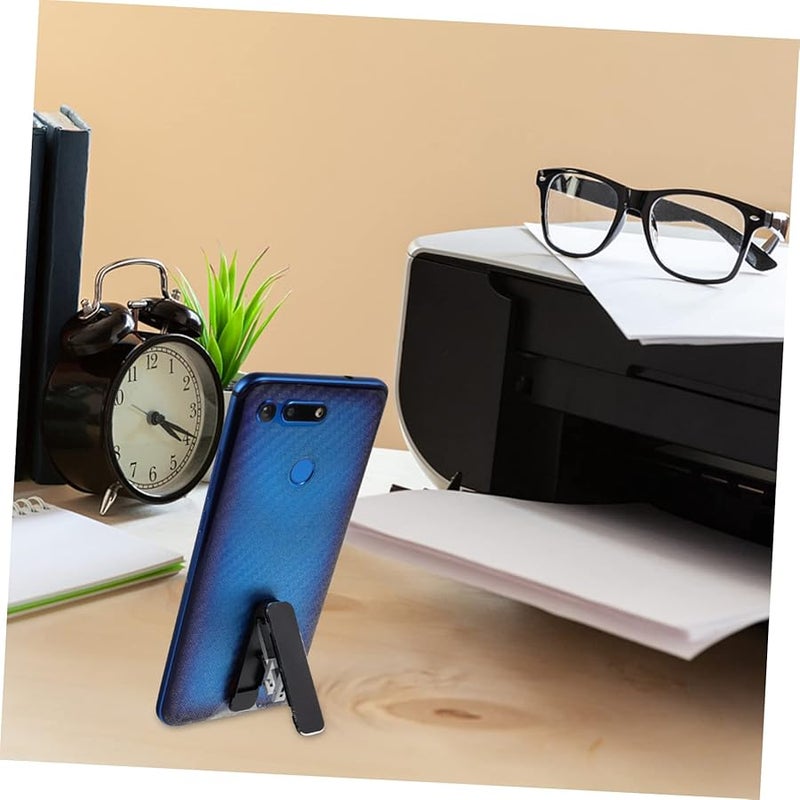 Foldable Adhesive Phone Stand Holder Portable Black Mobile Desk Bracket - Image 4
